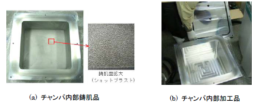 図9 テスト用鋳物真空チャンバ(内寸法:□300×150H)